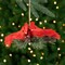 Northlight 8" Double Cardinal and Pine Needle Branch Hanging Christmas Ornament